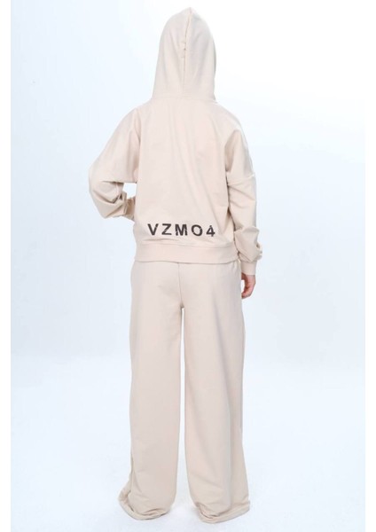 Kız Çocuk %100 Pamuk Kapüşonlu Fermuarlı 2 Iplik Alt&üst Eşofman TAKIMI-309-EŞT-0002 fırsatları