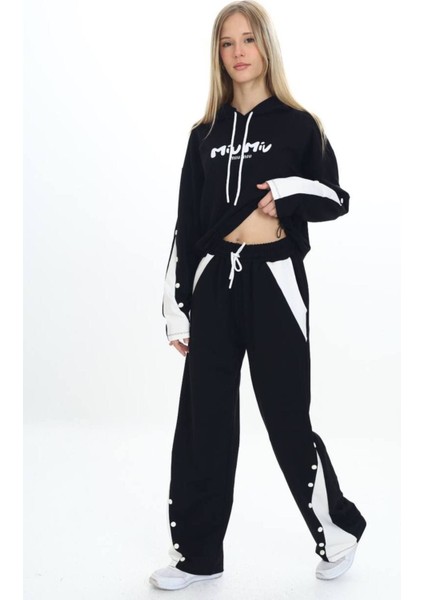 Kız Çocuk %100 Pamuk Kapüşonlu Çıtçıt Detaylı Alt&üst Eşofman TAKIM-179-EŞT-0005 indirimleri