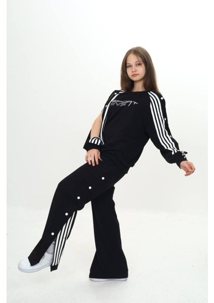 Unisex Çocuk 2 Iplik Çıtçıtlı Alt&üst Eşofman Takımı %100 Pamuk Rahat KALIP-299-EŞT-0006 fiyatları