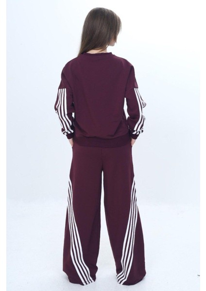 Kız Çocuk %100 Pamuk Şeritli Oversize 2 Iplik Alt&üst Eşofman TAKIMI-305-EŞT-0009 fırsatları