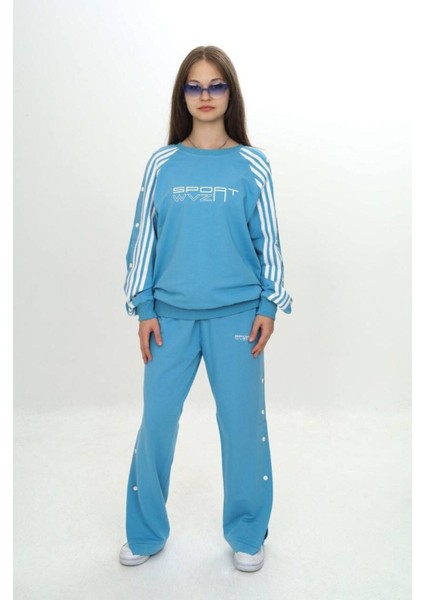 Unisex Çocuk 2 Iplik Çıtçıtlı Alt&üst Eşofman Takımı %100 Pamuk Rahat KALIP-299-EŞT-0006 fiyatları