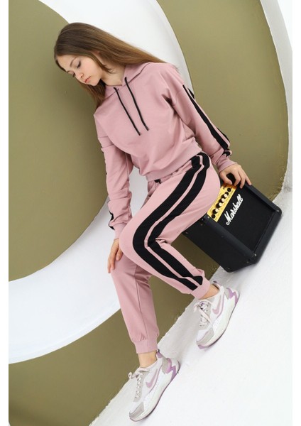 Kız Çocuk %100 Pamuk Kapüşonlu Alt&üst Eşofman TAKIMI-EŞT-0025 modelleri