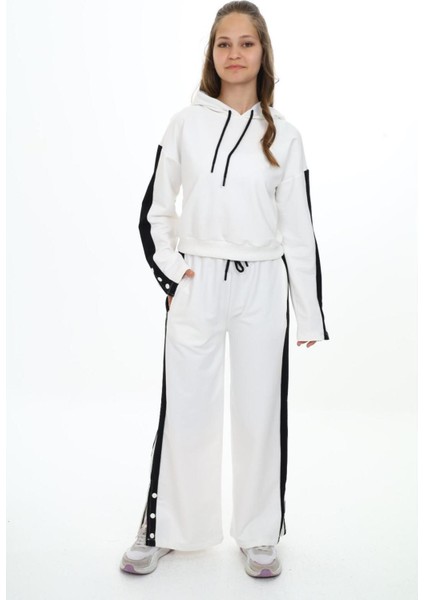 Kız Çocuk %100 Pamuk Kapüşonlu Uzun Kol Oversize Alt&üst Eşofman TAKIMI-EŞT-0020 fiyatları