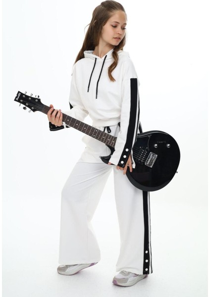 Kız Çocuk %100 Pamuk Kapüşonlu Uzun Kol Oversize Alt&üst Eşofman TAKIMI-EŞT-0020 modelleri