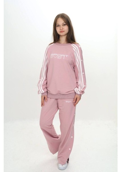 Unisex Çocuk 2 Iplik Çıtçıtlı Alt&üst Eşofman Takımı %100 Pamuk Rahat KALIP-299-EŞT-0006 fiyatları