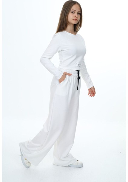 Kız Çocuk Pamuk Croplu Uzun Kol Alt-Üst TAKIM-EŞT-0028 fiyatları