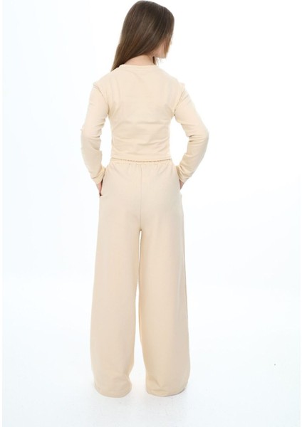 Kız Çocuk Pamuk Croplu Uzun Kol Alt-Üst TAKIM-EŞT-0028 indirimleri