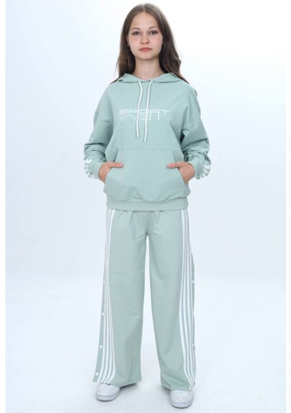 Unisex Çocuk %100 Pamuk Kapüşonlu ve Çıtçıtşı Oversize Alt&üst Trend Eşofman TAKIMI-302-EŞT-0008 indirimleri