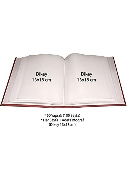 13X18CM 100 Fotoğraf Kapasiteli Ciltbezli Lüks Fotoğraf Albümü (Bordo) modelleri