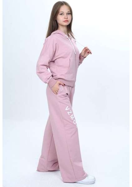 Kız Çocuk %100 Pamuk Kapüşonlu Fermuarlı 2 Iplik Alt&üst Eşofman TAKIMI-309-EŞT-0002 modelleri