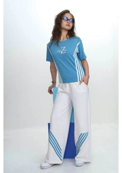 Kız Çocuk Ikili Alt&üst Takım- Pantolon & Kısa Kollu Tişört – %100 PAMUK-EŞT-0030