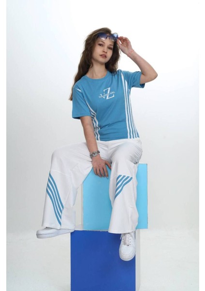 Kız Çocuk Ikili Alt&üst Takım- Pantolon & Kısa Kollu Tişört – %100 PAMUK-EŞT-0030 fiyatları