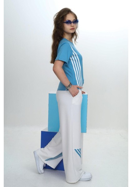 Kız Çocuk Ikili Alt&üst Takım- Pantolon & Kısa Kollu Tişört – %100 PAMUK-EŞT-0030