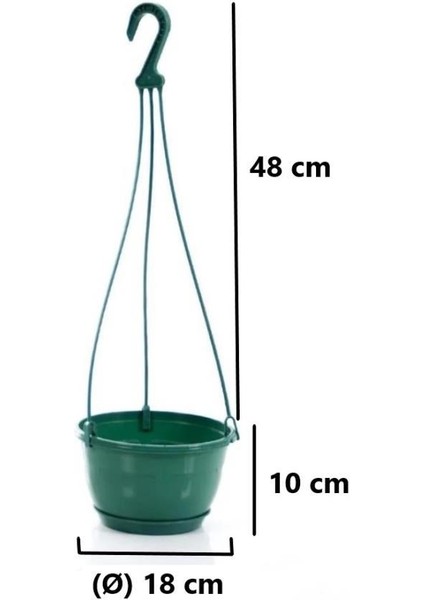 SO-SM01 Safir Makrome Askılı Balkon Saksı 1,7 Lt Yeşil 6 Adet fiyatları