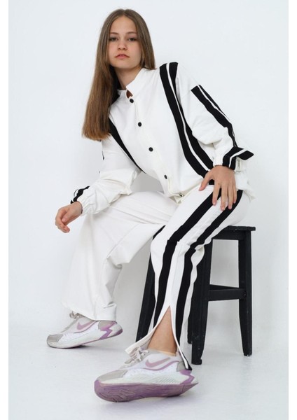 Kız Çocuk %100 Pamuk Çıt Çıt Kapamalı Uzun Kol Alt&üst Eşofman TAKIMI-EŞT-0019 fiyatları