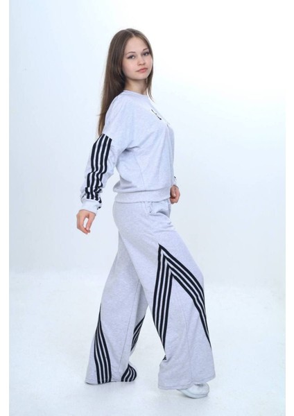 Kız Çocuk %100 Pamuk Şeritli Oversize 2 Iplik Alt&üst Eşofman TAKIMI-305-EŞT-0009 fiyatları