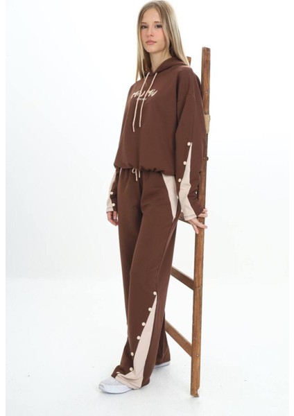 Kız Çocuk %100 Pamuk Kapüşonlu Çıtçıt Detaylı Alt&üst Eşofman TAKIM-179-EŞT-0005 fiyatları