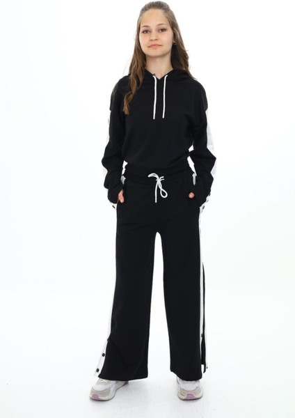 Kız Çocuk %100 Pamuk Kapüşonlu Uzun Kol Oversize Alt&üst Eşofman TAKIMI-EŞT-0020 fiyatları