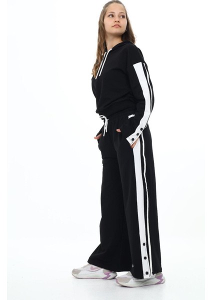 Kız Çocuk %100 Pamuk Kapüşonlu Uzun Kol Oversize Alt&üst Eşofman TAKIMI-EŞT-0020 modelleri