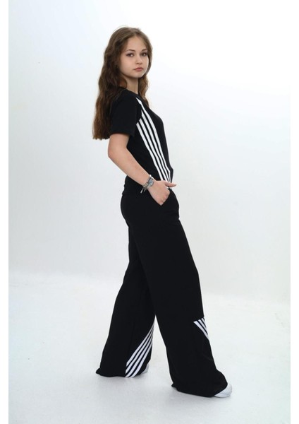 Kız Çocuk Ikili Alt&üst Takım- Pantolon & Kısa Kollu Tişört – %100 PAMUK-EŞT-0030 fiyatları