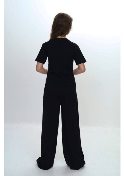 Kız Çocuk Ikili Alt&üst Takım- Pantolon & Kısa Kollu Tişört – %100 PAMUK-EŞT-0030 indirimleri