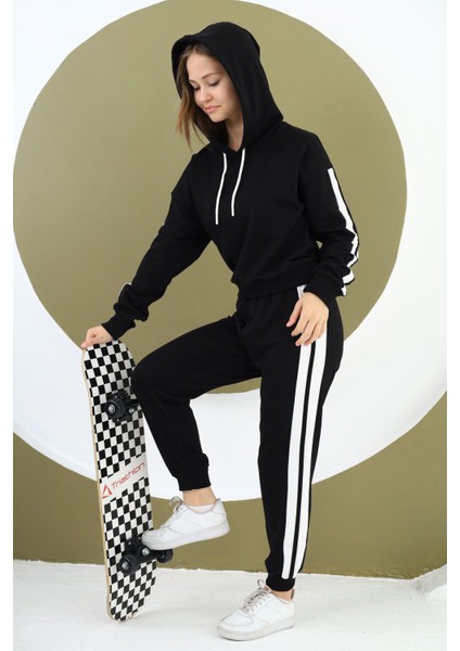 Kız Çocuk %100 Pamuk Kapüşonlu Alt&üst Eşofman TAKIMI-EŞT-0025 indirimleri