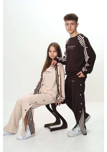 Unisex Çocuk 2 Iplik Çıtçıtlı Alt&üst Eşofman Takımı %100 Pamuk Rahat KALIP-299-EŞT-0006 fiyatları