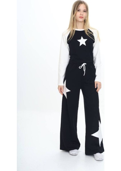 Kız Çocuk %100 Pamuk Uzun Kol Oversize Alt&üst Eşofman TAKIMI-EŞT-0026 fiyatları