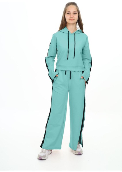 Kız Çocuk %100 Pamuk Kapüşonlu Uzun Kol Oversize Alt&üst Eşofman TAKIMI-EŞT-0020 fiyatları