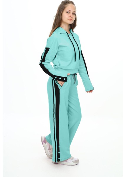 Kız Çocuk %100 Pamuk Kapüşonlu Uzun Kol Oversize Alt&üst Eşofman TAKIMI-EŞT-0020 modelleri