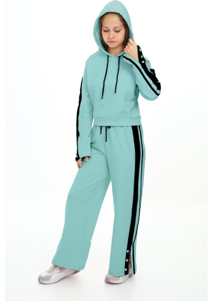 Kız Çocuk %100 Pamuk Kapüşonlu Uzun Kol Oversize Alt&üst Eşofman TAKIMI-EŞT-0020 indirimleri