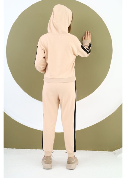 Kız Çocuk %100 Pamuk Kapüşonlu Alt&üst Eşofman TAKIMI-EŞT-0025 fırsatları