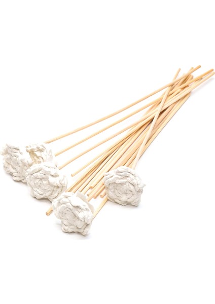 Çiçek Taşlı Doğal Bambu Kamış Seti