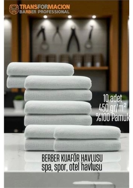 Modacar Kuaför Berber Havlusu 10 Adet Pamuk Berber Havlusu 50X90 Beyaz fiyatları