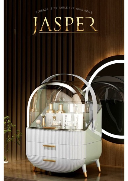 Krem Çekmeceli Makyaj ve Takı Düzenleyici Organizer, Şık ve Pratik Saklama Çözümü