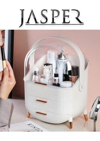 Krem Çekmeceli Makyaj ve Takı Düzenleyici Organizer, Şık ve Pratik Saklama Çözümü fiyatları