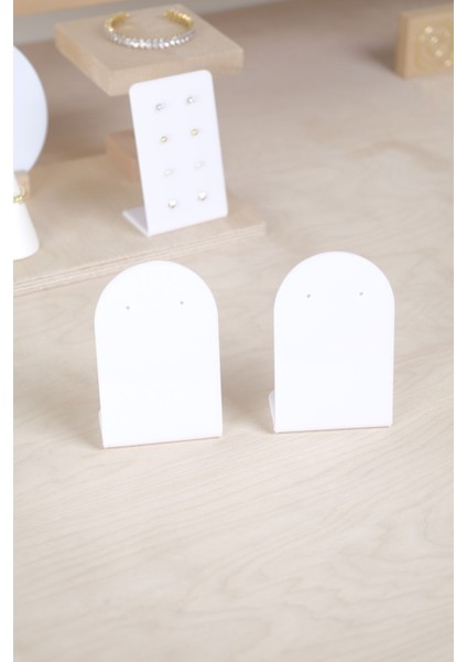 Beyaz Küpe Takı Standı 2'li Organizer Düzenleyici, Şık ve Kullanışlı. fiyatları