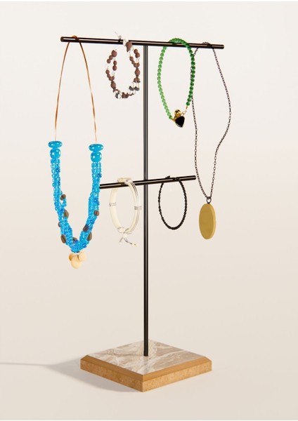 Şık Takı Düzenleyici, Stand, Küpelik, Bileklik ve Kolye Saklama Alanı Siyah fiyatları