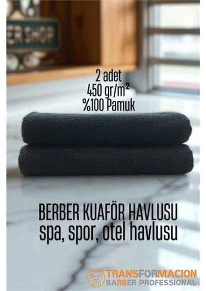 Modacar Kuaför Berber Havlusu 2 Adet Pamuk Berber Havlusu 50X90 Siyah fiyatları