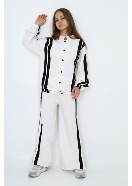 Kız Çocuk %100 Pamuk Çıt Çıt Kapamalı Uzun Kol Alt&üst Eşofman TAKIMI-EŞT-2019