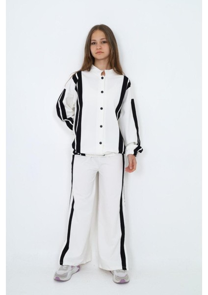 Kız Çocuk %100 Pamuk Çıt Çıt Kapamalı Uzun Kol Alt&üst Eşofman TAKIMI-EŞT-2019