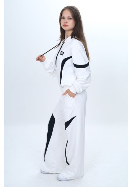 Kız Çocuk %100 Pamuk Garnili Kapüşonlu Fermuarlı Oversize Alt&üst Trend Eşofman TAKIMI-315-EŞT-2003 fiyatları