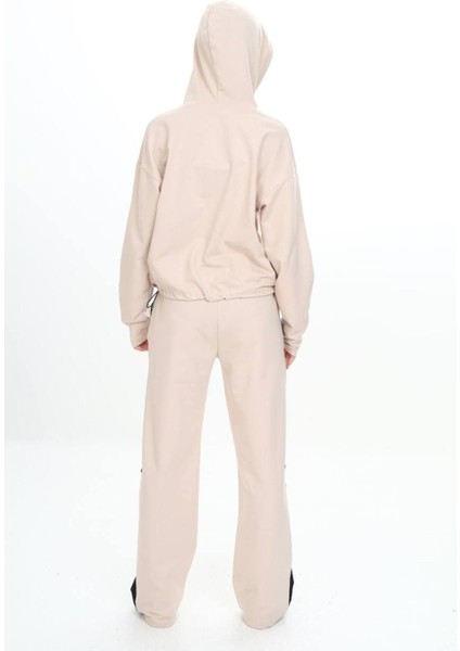 Kız Çocuk %100 Pamuk Kapüşonlu Çıtçıt Detaylı Alt&üst Eşofman TAKIM-179-EŞT-2005