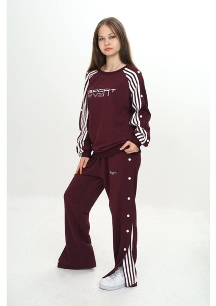 Unisex Çocuk 2 Iplik Çıtçıtlı Alt&üst Eşofman Takımı %100 Pamuk Rahat KALIP-299-EŞT-2006 fırsatları