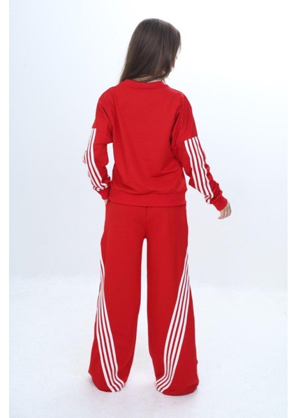 Kız Çocuk %100 Pamuk Şeritli Oversize 2 Iplik Alt&üst Eşofman TAKIMI-305-EŞT-2009 fırsatları