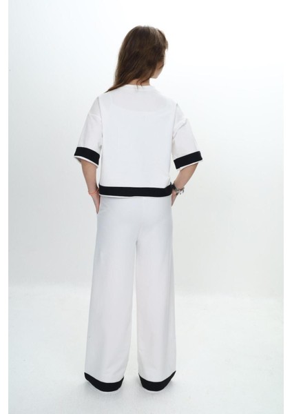 Kız Çocuk %100 Pamuk Kısa Kollu Garnili Truvakar Kol 2 Iplik Alt&üst Eşofman TAKIMI-285-EŞT-2011 fırsatları