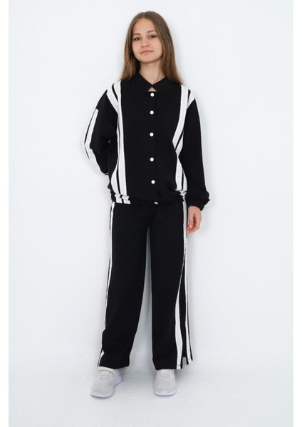 Kız Çocuk %100 Pamuk Çıt Çıt Kapamalı Uzun Kol Alt&üst Eşofman TAKIMI-EŞT-2019