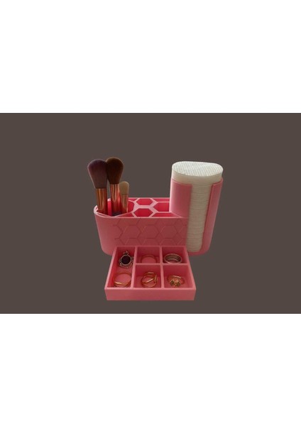 Şık ve Pratik Pembe Makyaj Düzenleyici, Düzenli ve Estetik Kullanım Sağlar