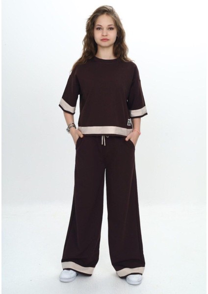 Kız Çocuk %100 Pamuk Kısa Kollu Garnili Truvakar Kol 2 Iplik Alt&üst Eşofman TAKIMI-285-EŞT-2011 modelleri