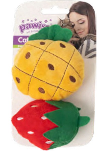 Örgü Kedi Oyuncağı Çilek - Ananas Lzwdr
